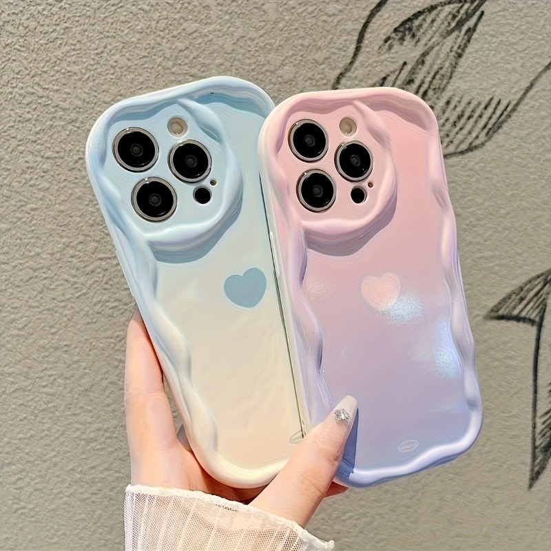 Phone Cases Galaxy S26 Ultra - Sevimli Gradyanlı Kalp Desenli Krem Telefon