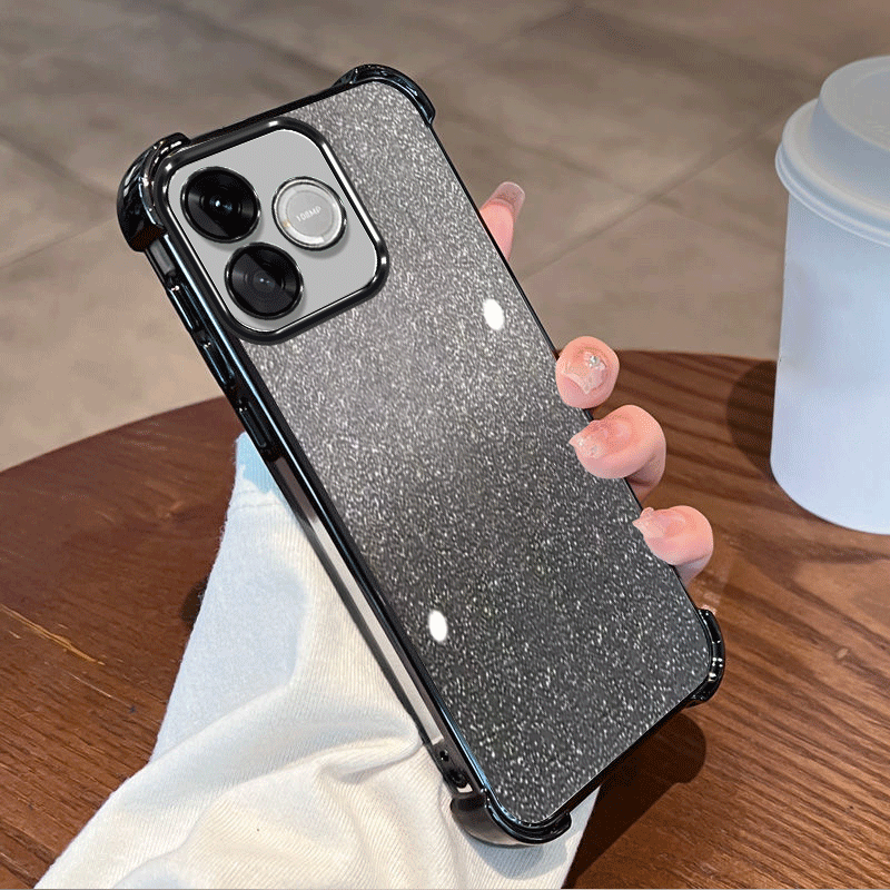 Glitter Shockproof Case - Honor 600 Lite Kılıfı için Parıltılı