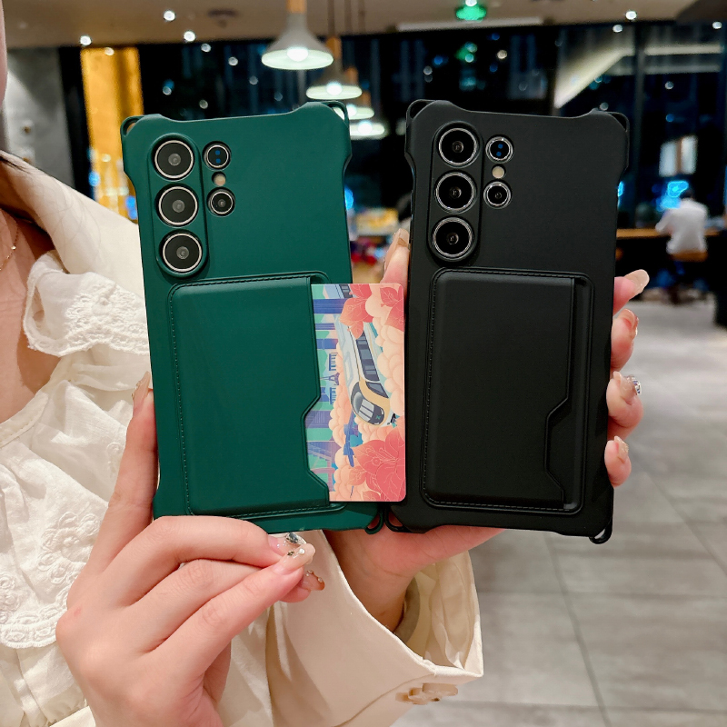 Phone Cases With Wallet - Sıvı Silikon Cüzdan Kart Yuvalı Dört