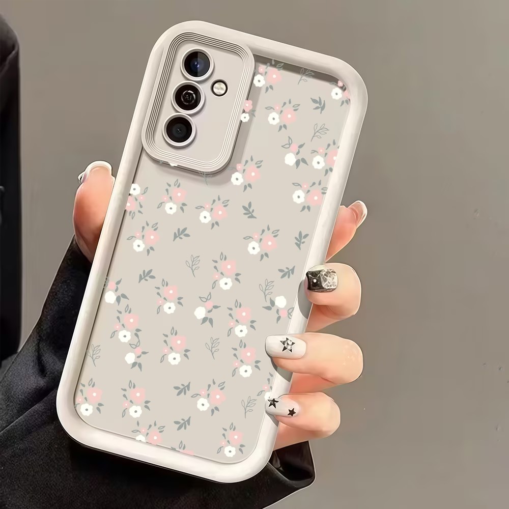 Phone Cases Galaxy S26 Ultra - Vintage Çiçek Desenli Mat Kum Rengi