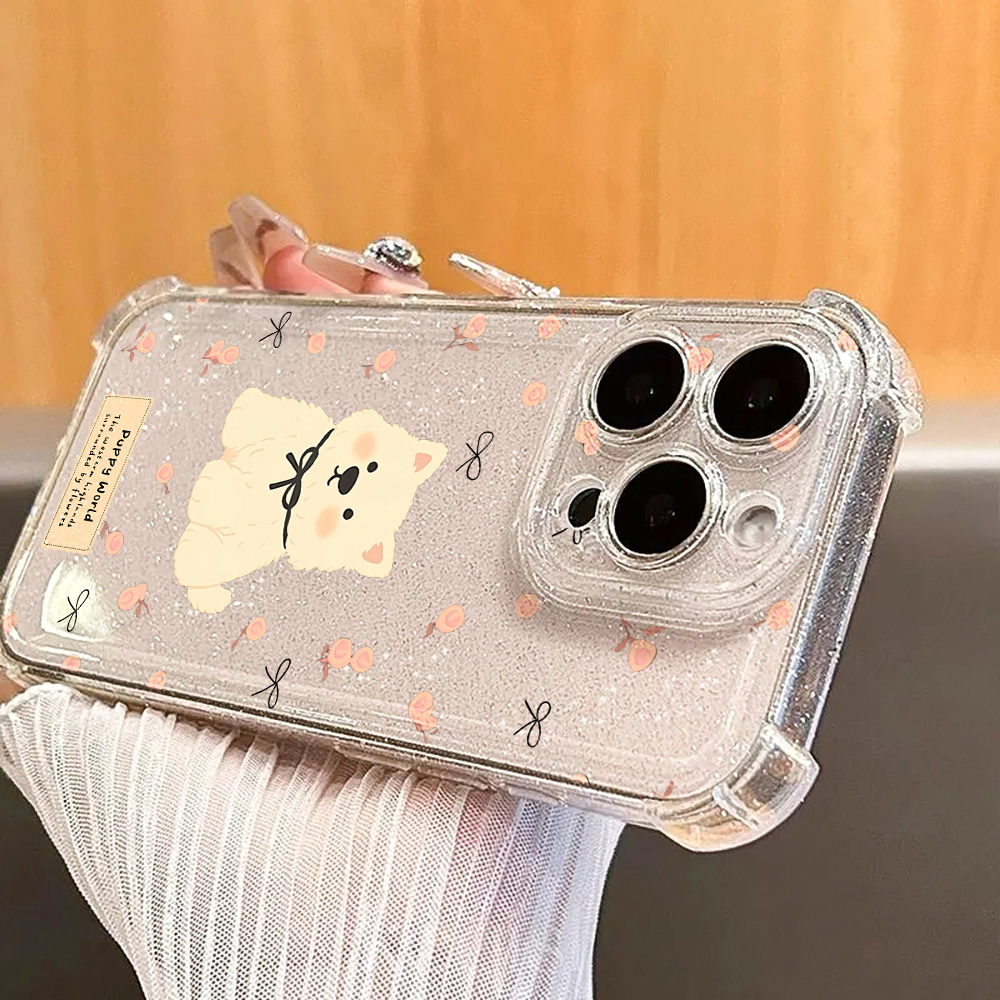 Glitter Shockproof Case - Sevimli Gog TPU Simli Telefon Kılıfı