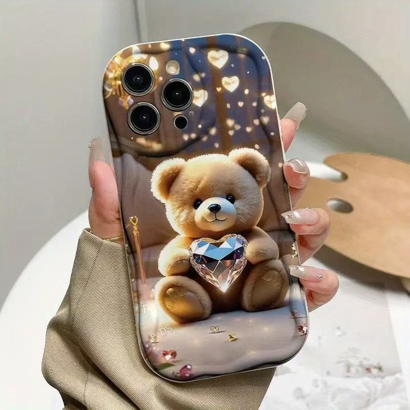 Phone Cases Galaxy S26 Ultra - Karikatür Ayı Kalp 2D Desenli Telefon