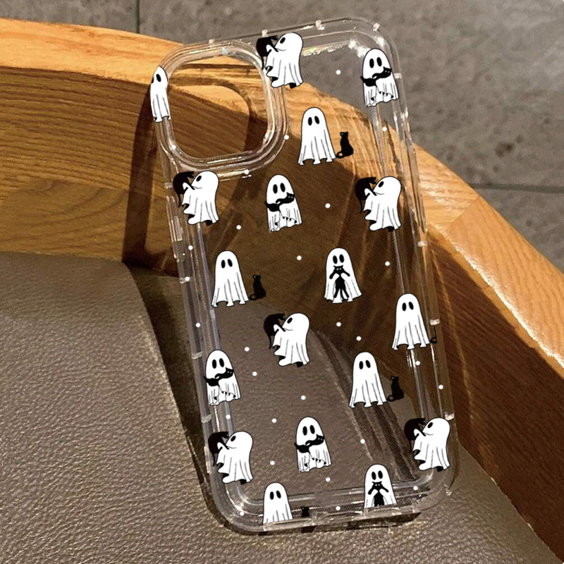 Phone Cases Transparent - Batılı Cadılar Bayramı Kovboy Hayalet ve