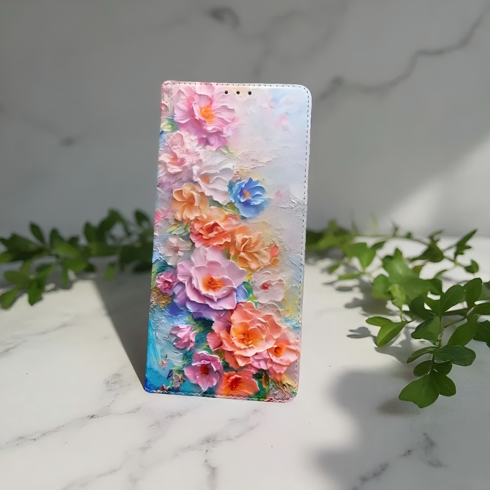 Flip Leather Case - Boyalı Manyetik Kapaklı Deri Cüzdan Kılıf