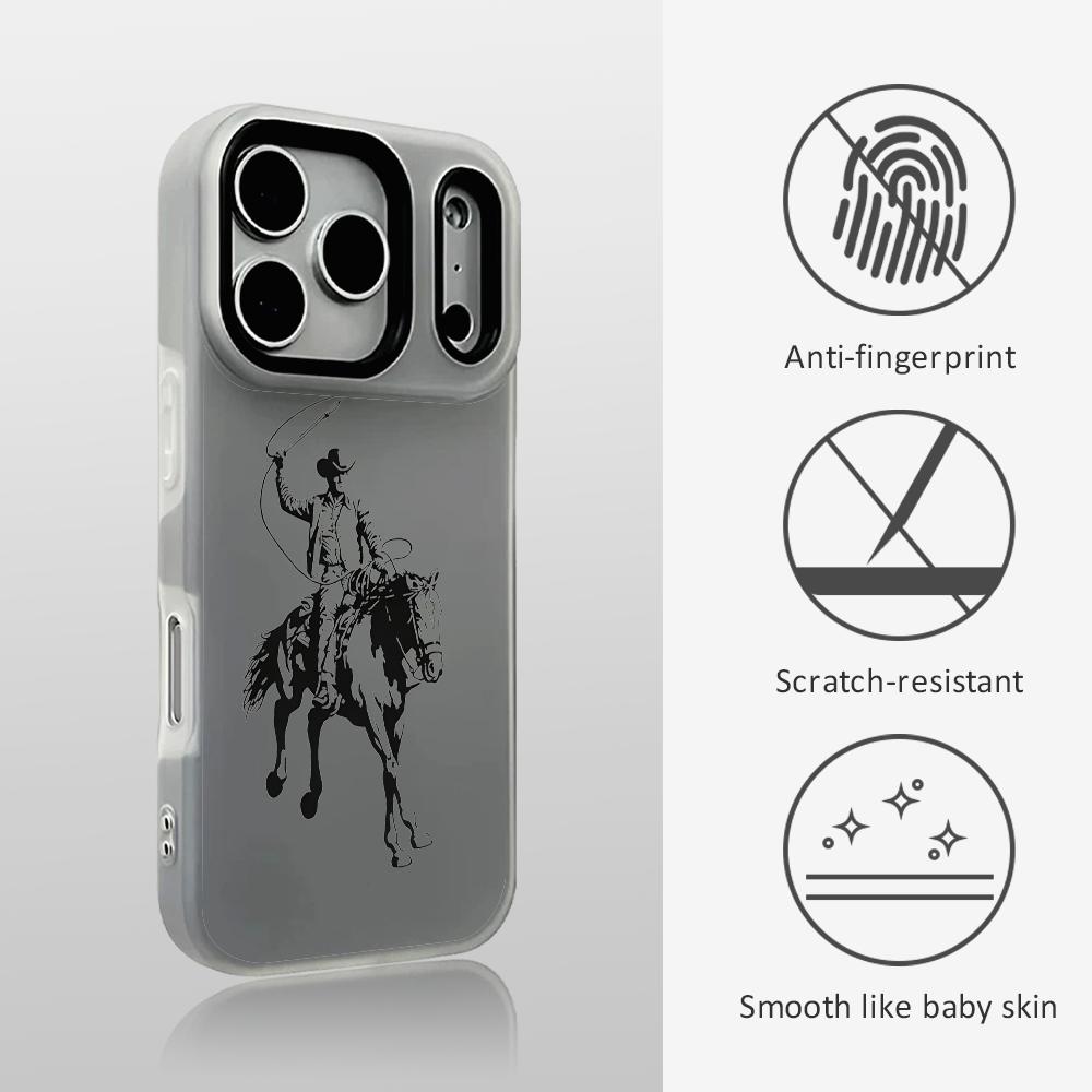 Phone Cases Transparent - Batılı Kovboy Grafikli Telefon Kılıfı iPhone