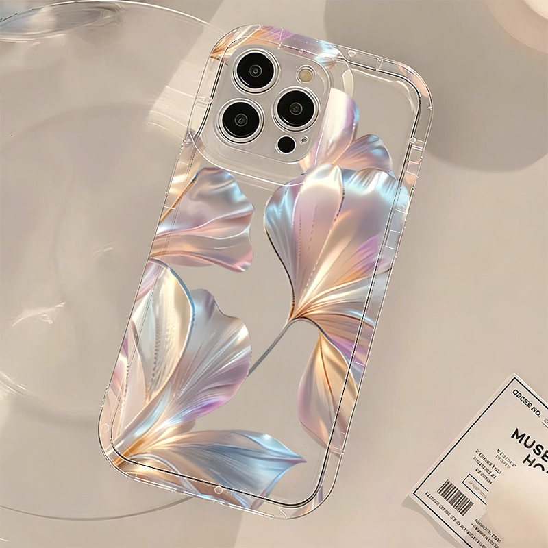 Renkli Metalik Ginkgo Baskılı  - Phone Cases Transparent incelemesi ve fiyatı