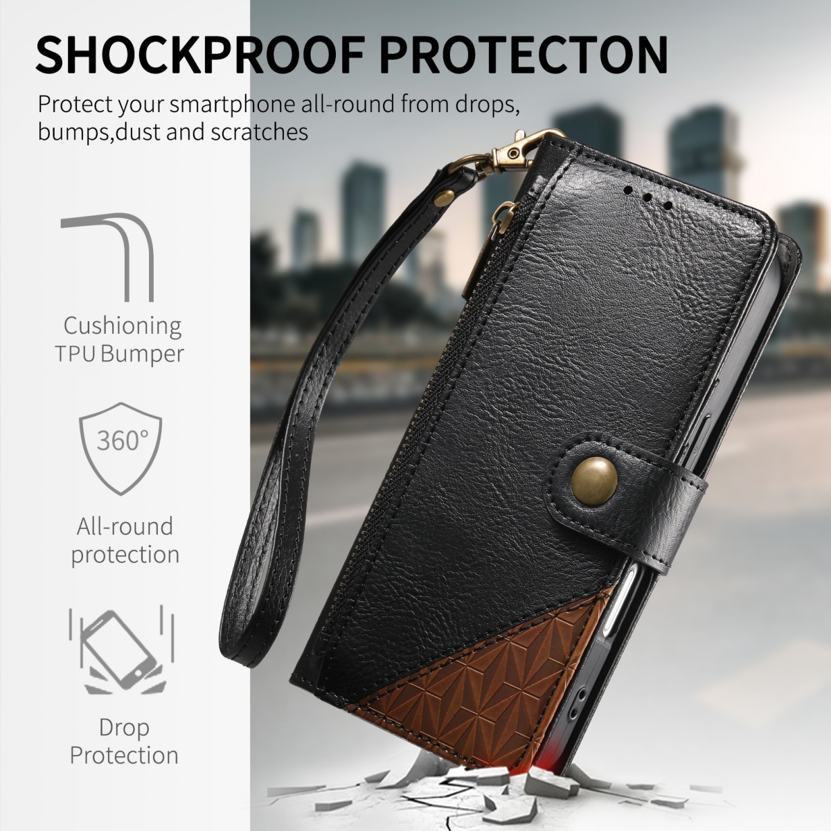 PU Deri Fermuarlı Bileklik Ask - Flip Leather Case incelemesi ve fiyatı