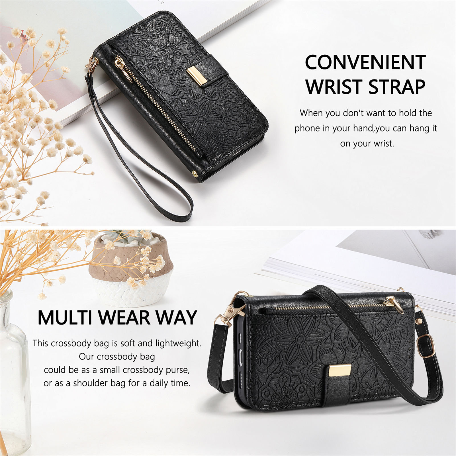 Deri Fermuarlı Çapraz Askılı C - Flip Leather Case incelemesi ve fiyatı