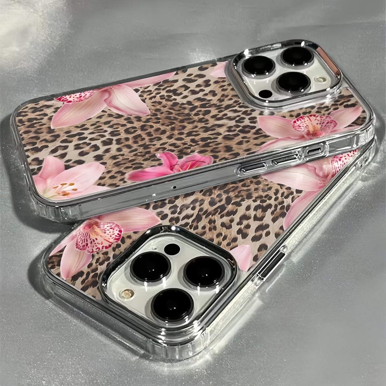 Leopar Desenli Zambak Çiçekli  - Phone Cases Transparent incelemesi ve fiyatı