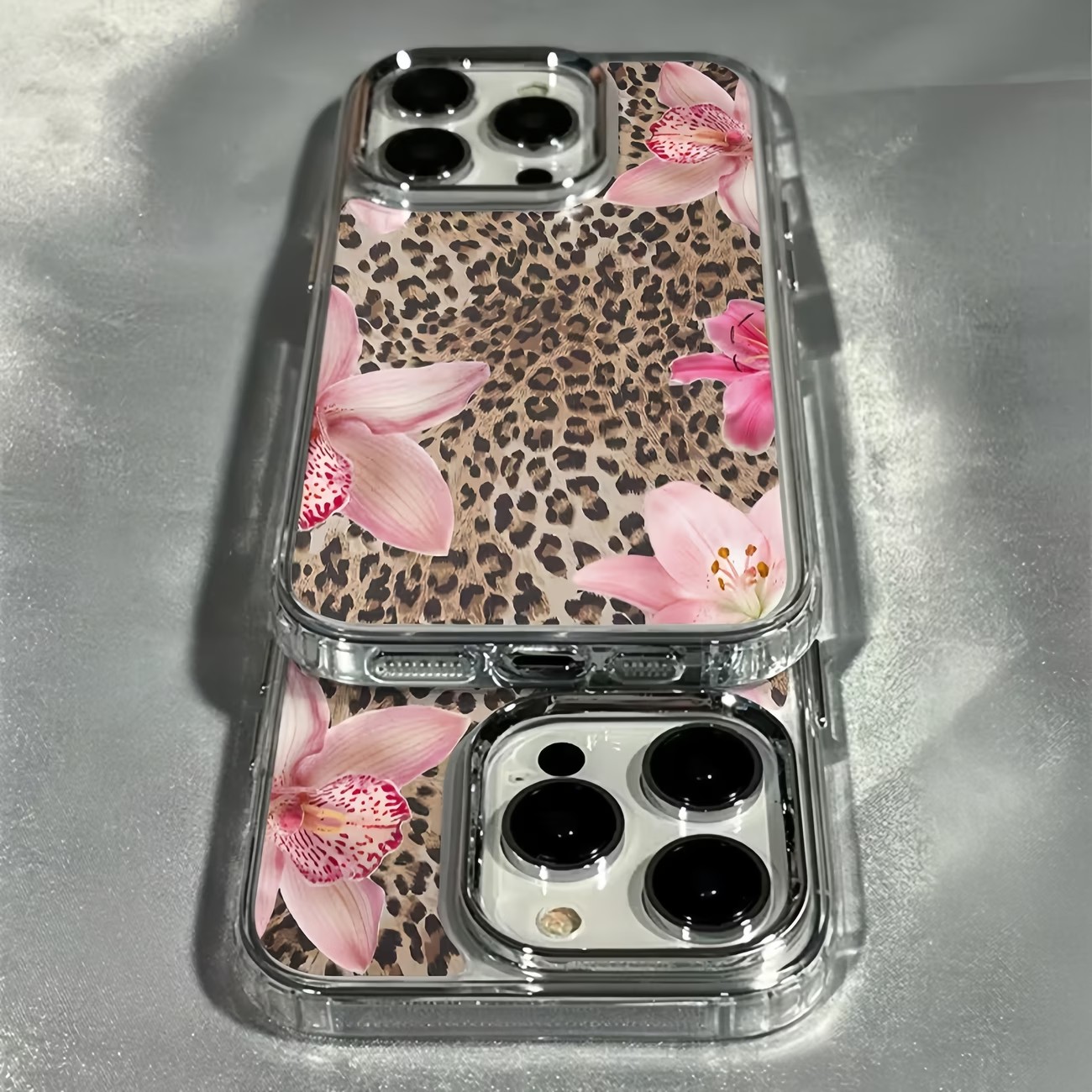 Leopar Desenli Zambak Çiçekli  - Phone Cases Transparent incelemesi ve fiyatı