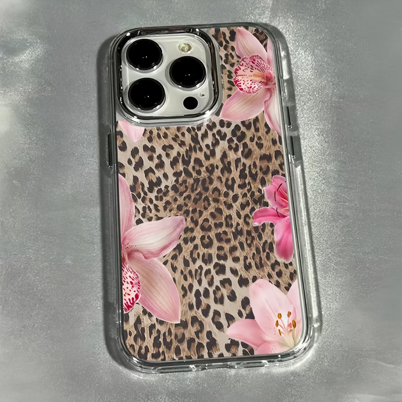 Leopar Desenli Zambak Çiçekli  - Phone Cases Transparent incelemesi ve fiyatı