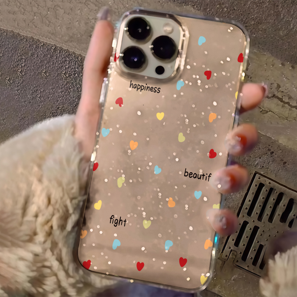 Lüks Sade Puantiyeli Şeffaf Si - Glitter Shockproof Case incelemesi ve fiyatı