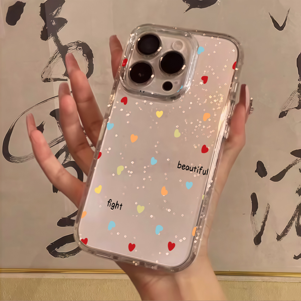 Lüks Sade Puantiyeli Şeffaf Si - Glitter Shockproof Case incelemesi ve fiyatı