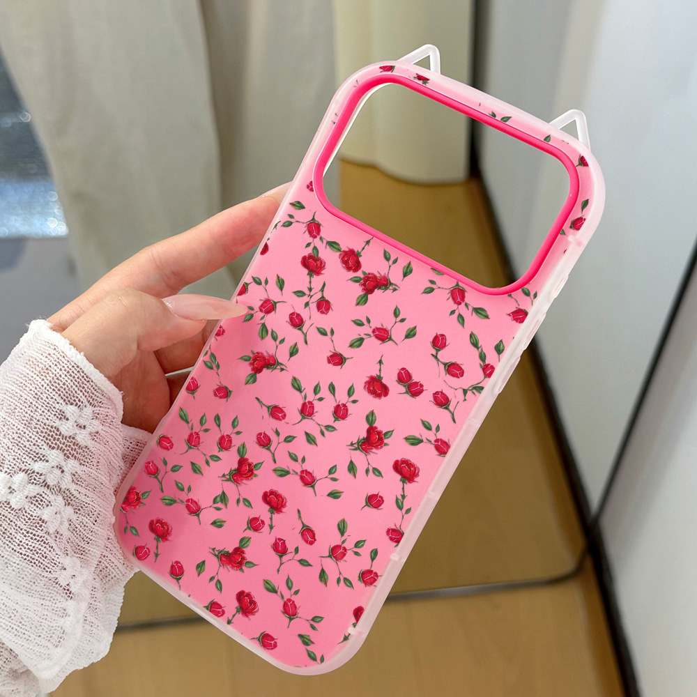 Kırmızı Gül Çiçekli Kedi Kulak - Phone Cases Cat incelemesi ve fiyatı